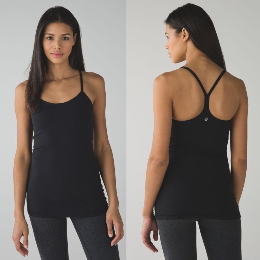 Lululemon Black Luon Strappy Power Y Tank Top